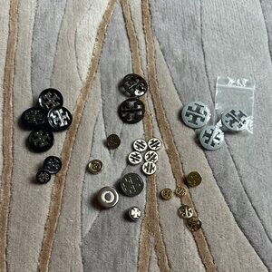 Tory Burch Mixed Color Logo Buttons